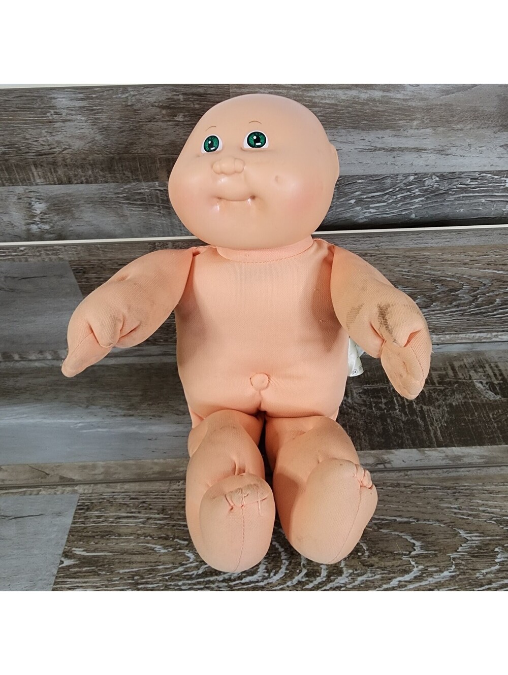 Vintage 1984 CABBAGE PATCH KIDS Bald Doll With Green Eyes & No Clothes OAA XR84